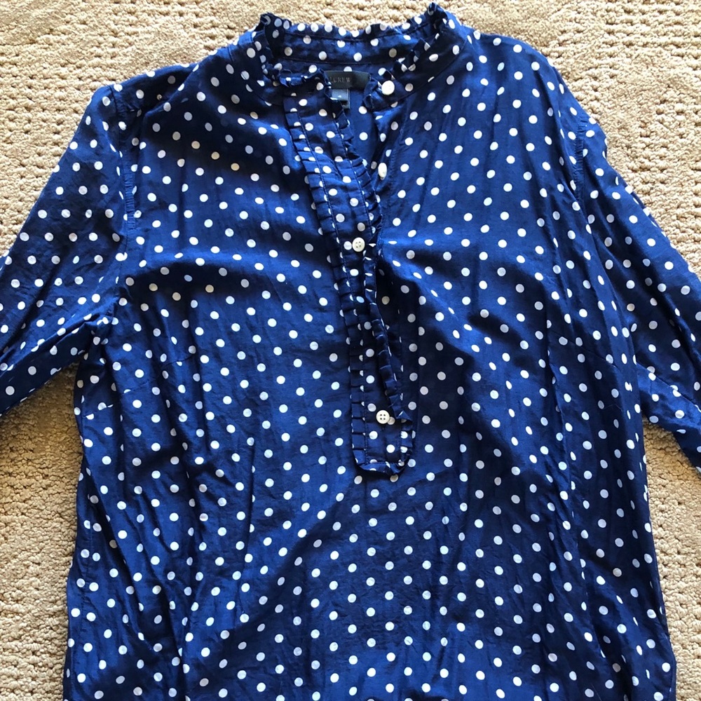 J.Crew Ruffle Button Down Popover - image 1